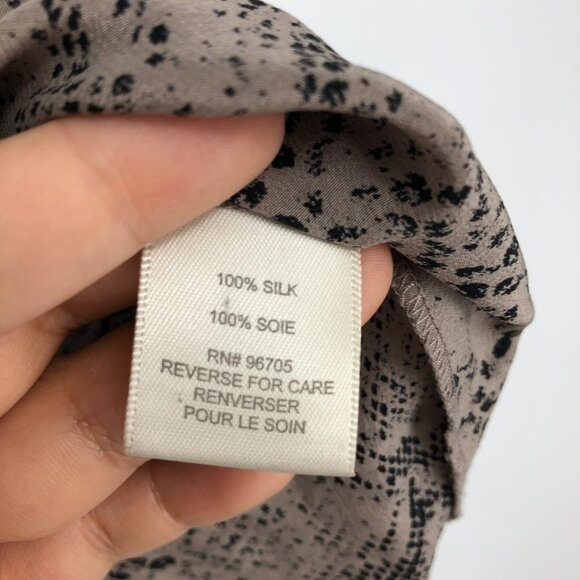 Rebecca  Taylor Runway Beige Python Animal Print Silk Spaghetti Tank Top size 2 - Picture 9 of 11